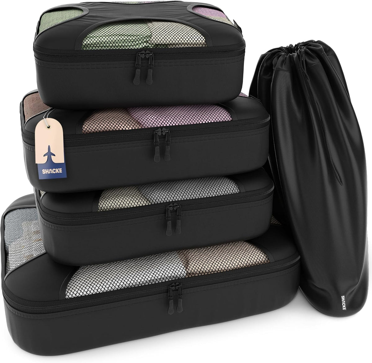 5-Piece Packing Cube Set with Laundry Bag | Travel Organizer