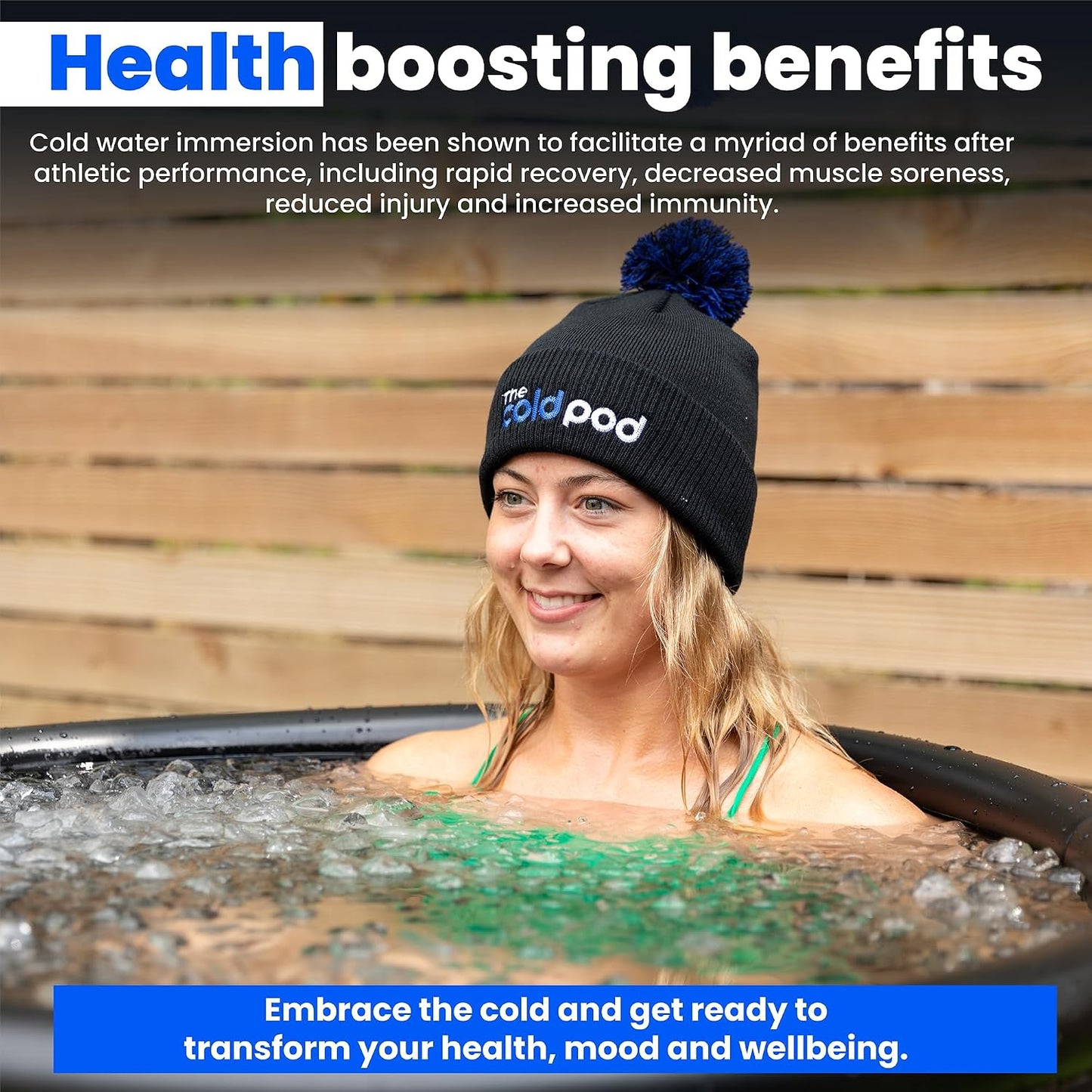 Premium Ice Bath Tub with Cover - 88 or 116 Gallon Cold Plunge