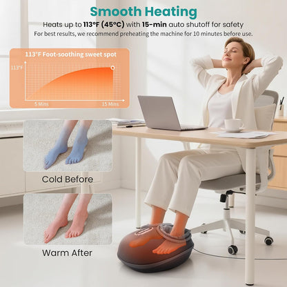 Shiatsu Foot Massager with Heat & Air Compression