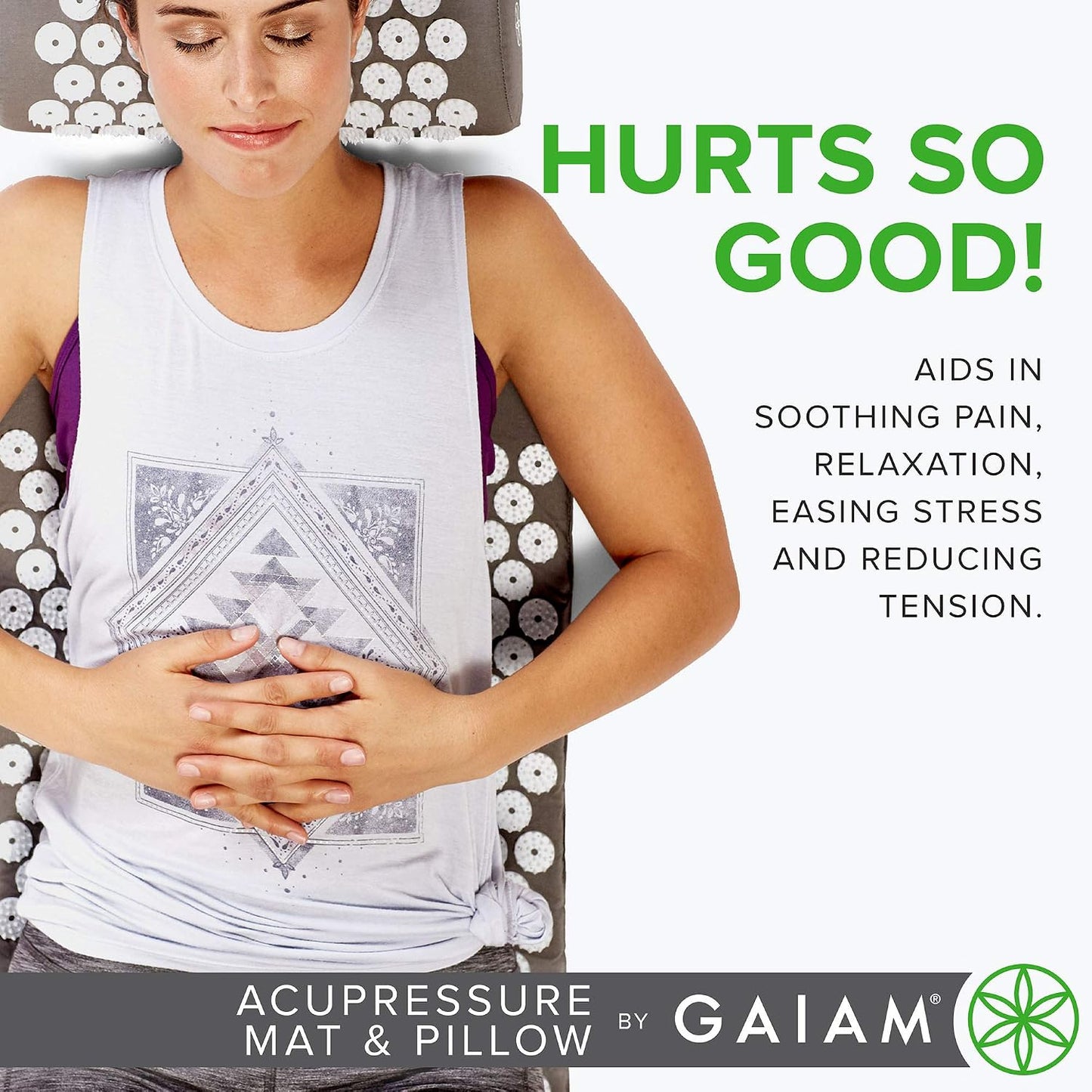 Acupressure Mat & Pillow Set for Neck, Shoulder & Back