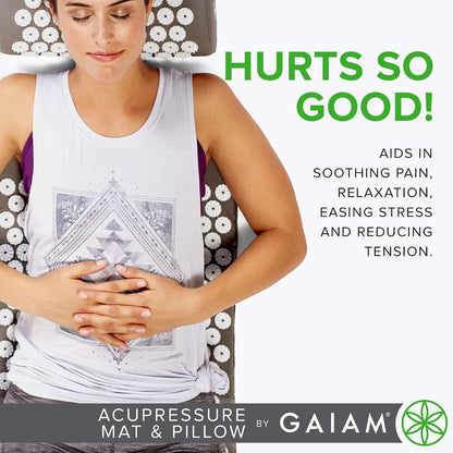 Acupressure Mat & Pillow Set for Neck, Shoulder & Back