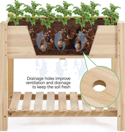 Elevated Wooden Raised Garden Bed with Legs | Multiple Sizes