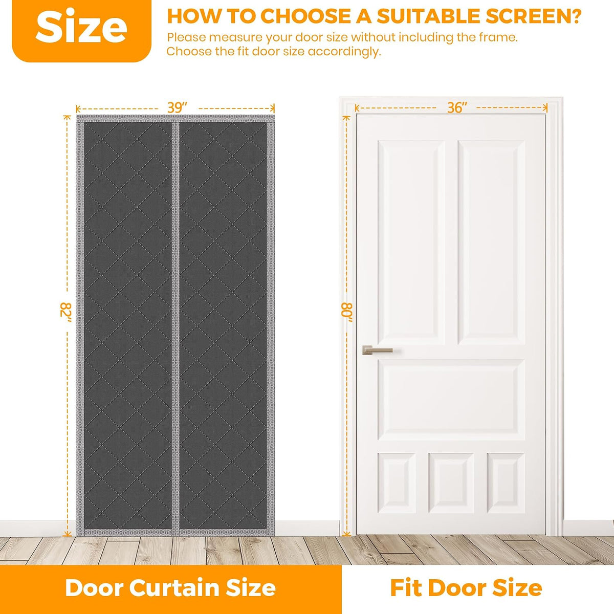 Magnetic Thermal Insulated Door Curtain - Winter Heat Retention