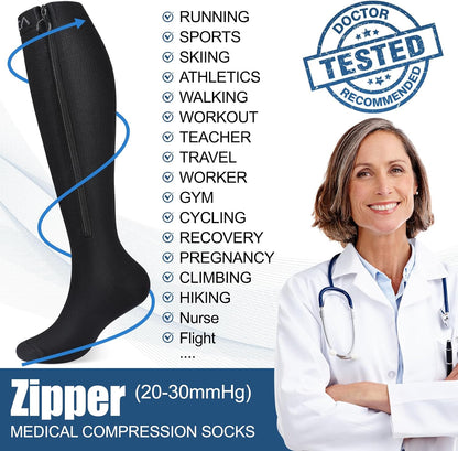 Professional Compression Socks 20-30 mmHg | Women & Men