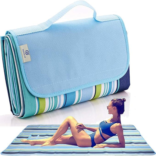 Extra large sandproof waterproof beach and picnic blanket