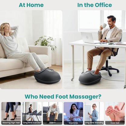 Shiatsu Foot Massager with Heat & Air Compression