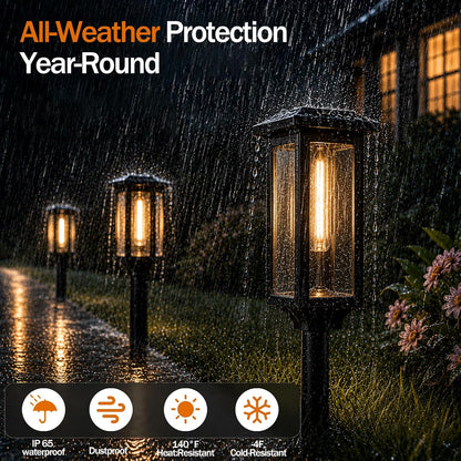 Solar Pathway Lights Outdoor - 8 Pack Garden Lighting