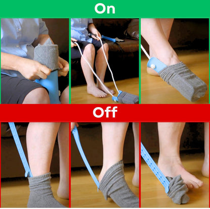 Premium Sock Aid Kit with Extended Handle & Foam Grip