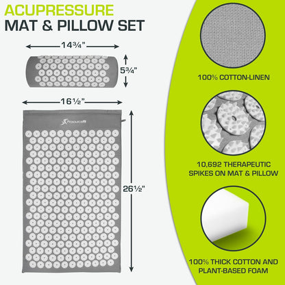 Acupressure Mat & Pillow Set for Relaxation and Recovery