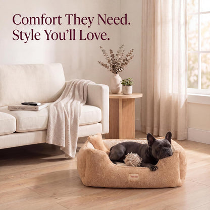 Cooling Orthopedic Memory Foam Dog Bed - Washable Cover