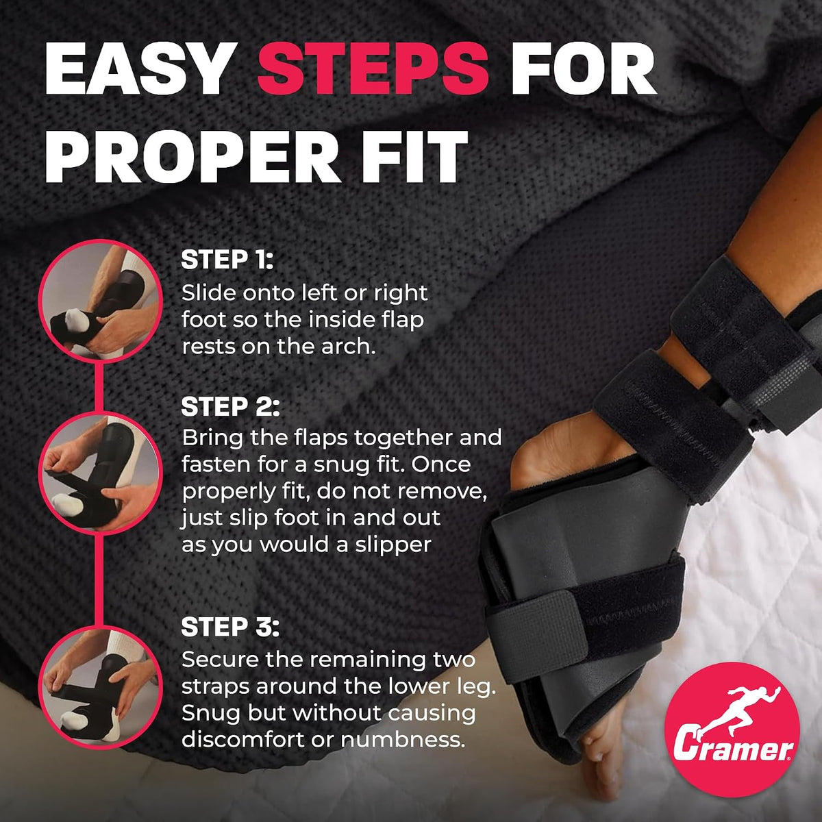 Dorsal Night Splint - Adjustable Arch Alignment Sleep Brace
