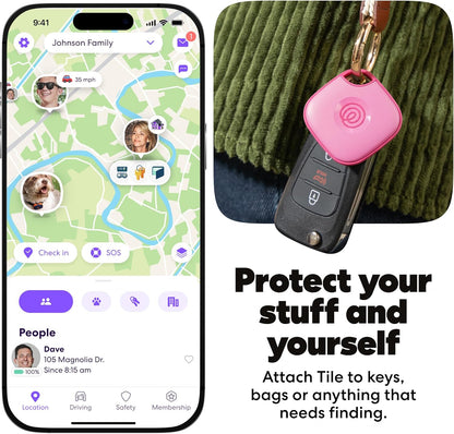 Bluetooth Item Tracker for Keys, Bags & More - 4-Pack