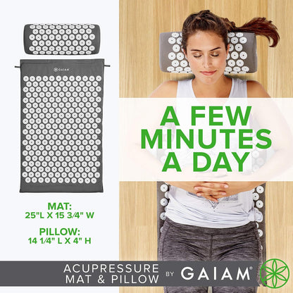Acupressure Mat & Pillow Set for Neck, Shoulder & Back