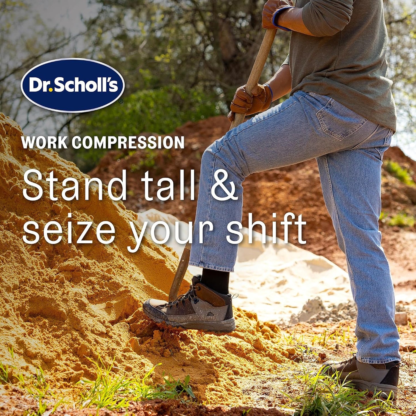 Men's Compression Over-Calf Socks - Athletic & Work Performance