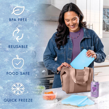 XL Slim Ice Packs for Lunch Boxes & Coolers - 4 or 8 Pack