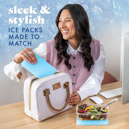 XL Slim Ice Packs for Lunch Boxes & Coolers - 4 or 8 Pack