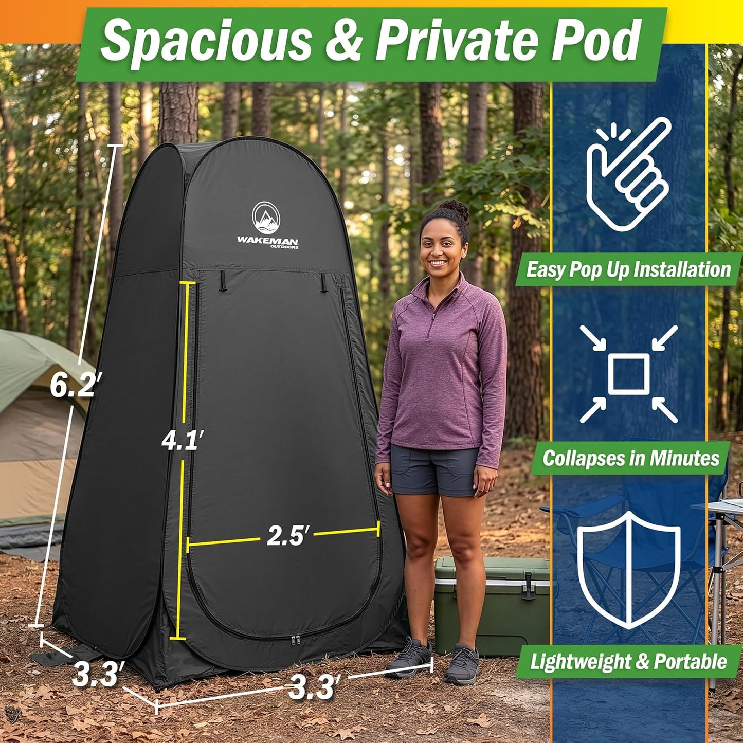 Pop-Up Privacy Shelter – Portable Changing & Shower Tent