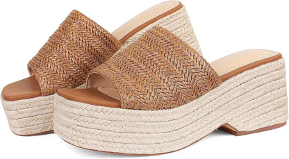 Platform Espadrille Wedge Sandals for Women | Bohemian Slides