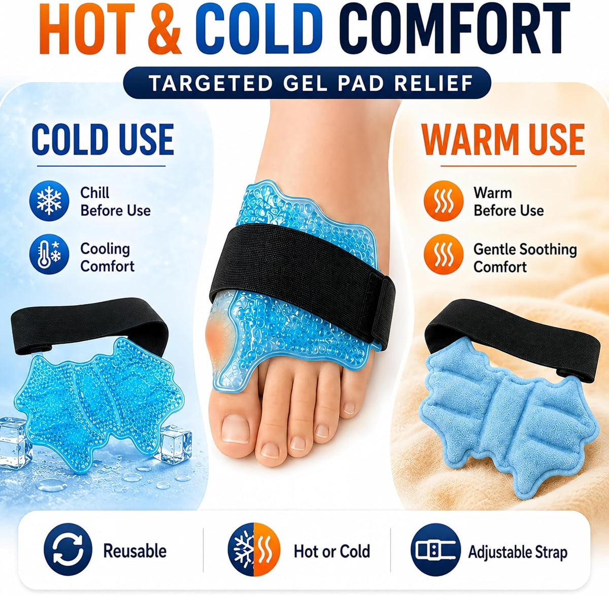 All-in-One Bunion Corrector Kit with Toe Separator & Gel Pad