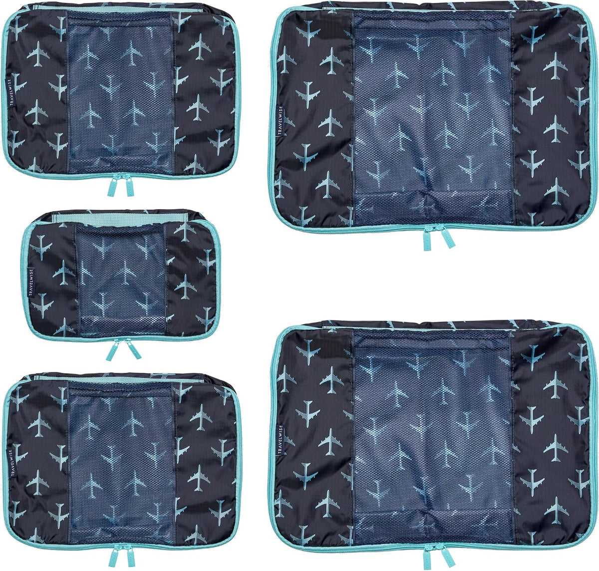 Premium 5-Piece Packing Cube Set - Ripstop Nylon Travel Organizers