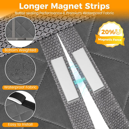 Magnetic Thermal Insulated Door Curtain - Winter Heat Retention