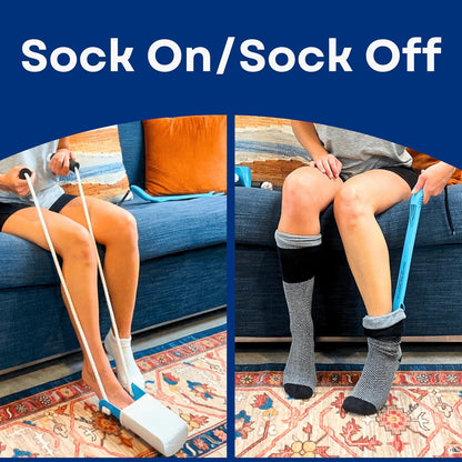 Premium Sock Aid Kit with Extended Handle & Foam Grip