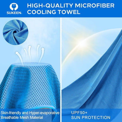 Cooling Towels 4-Pack (40x12 inch) - Instant Chill Technology