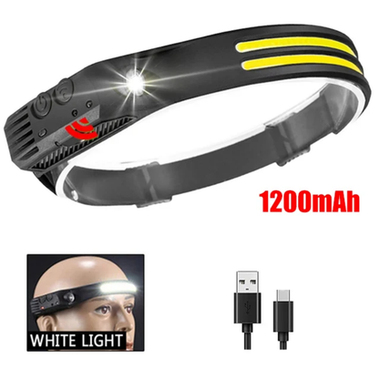 Snowproof Rechargeable Head Sensor Flashlight