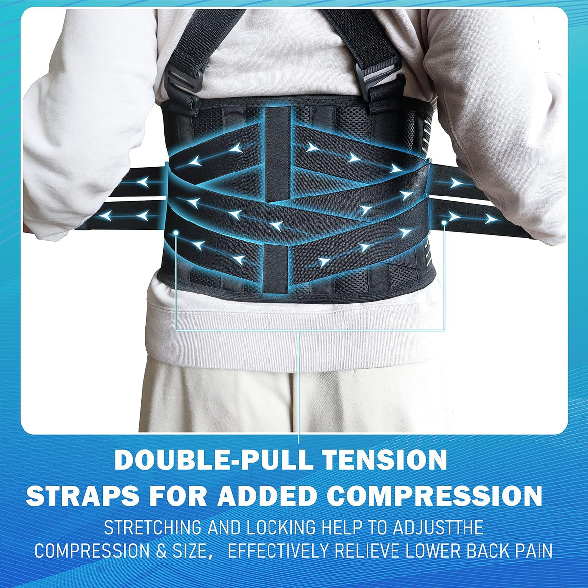 Lower Back Brace with Shoulder Straps | Heavy Lifting Support