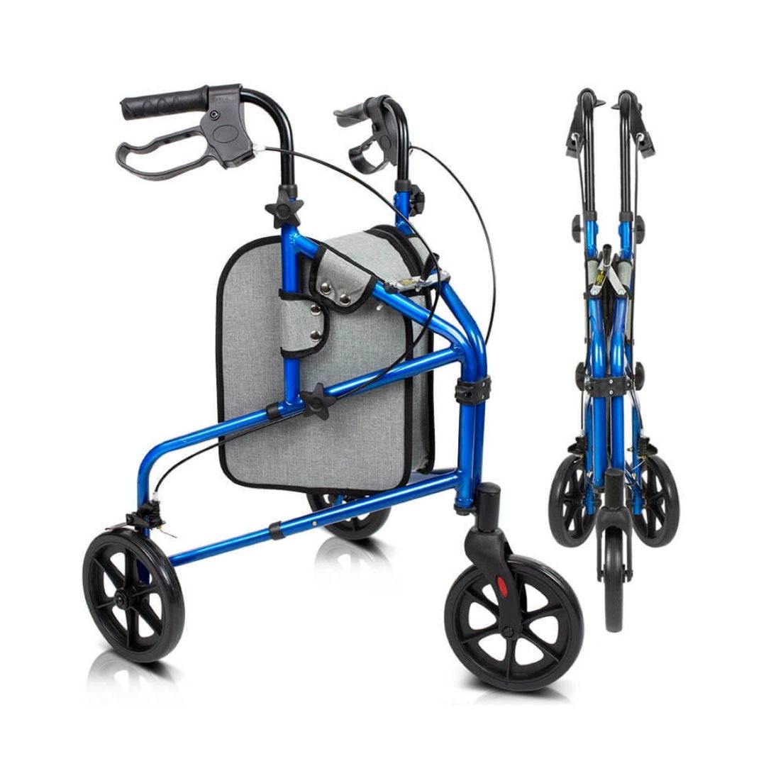 Foldable 3 Wheel Walker | Tripod Rollator | Three Wheeled Walker