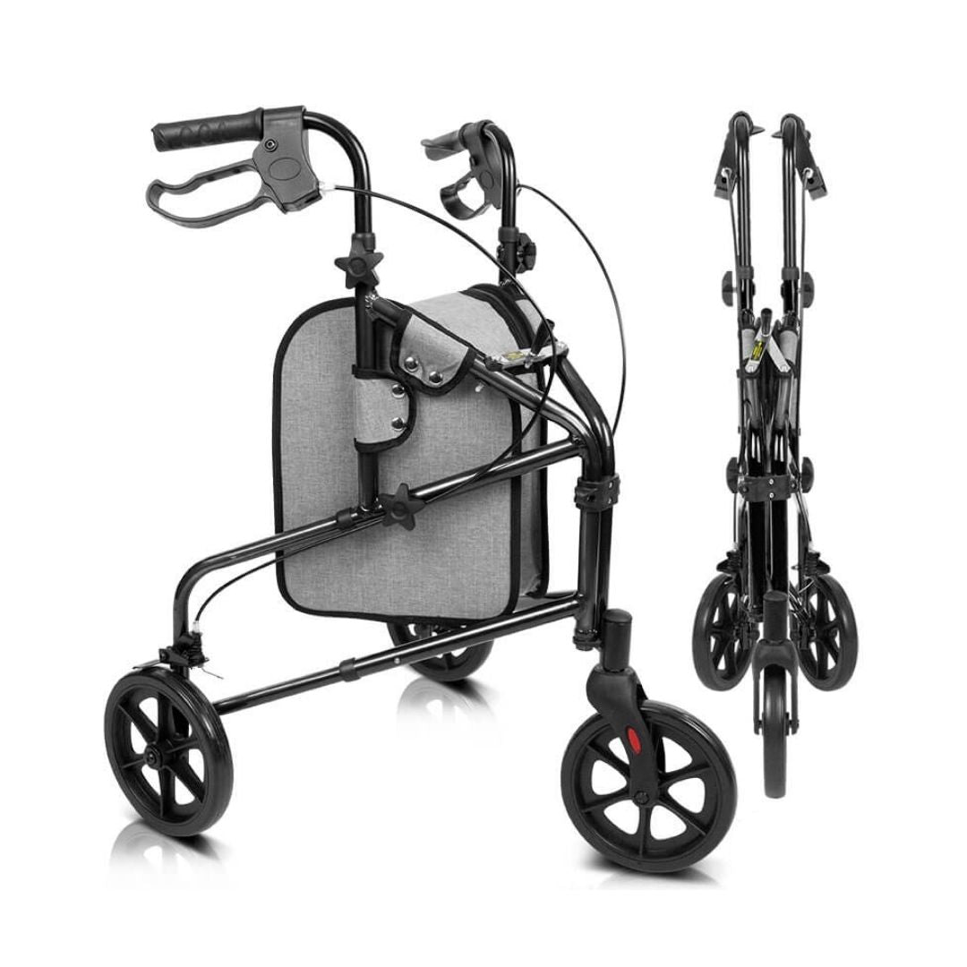 Foldable 3 Wheel Walker | Tripod Rollator | Three Wheeled Walker