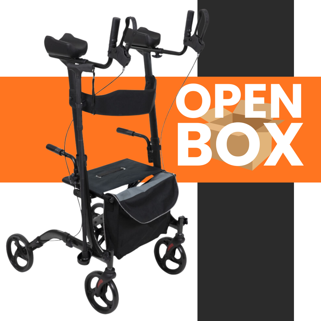 [OPEN BOX] Lightweight Upright Walker For Seniors Adults with Seat A
