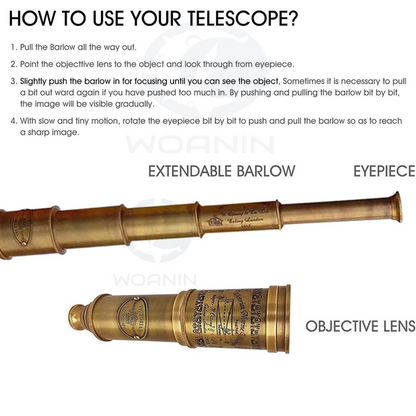 Personalized Engraved Antique Pirates Telescope