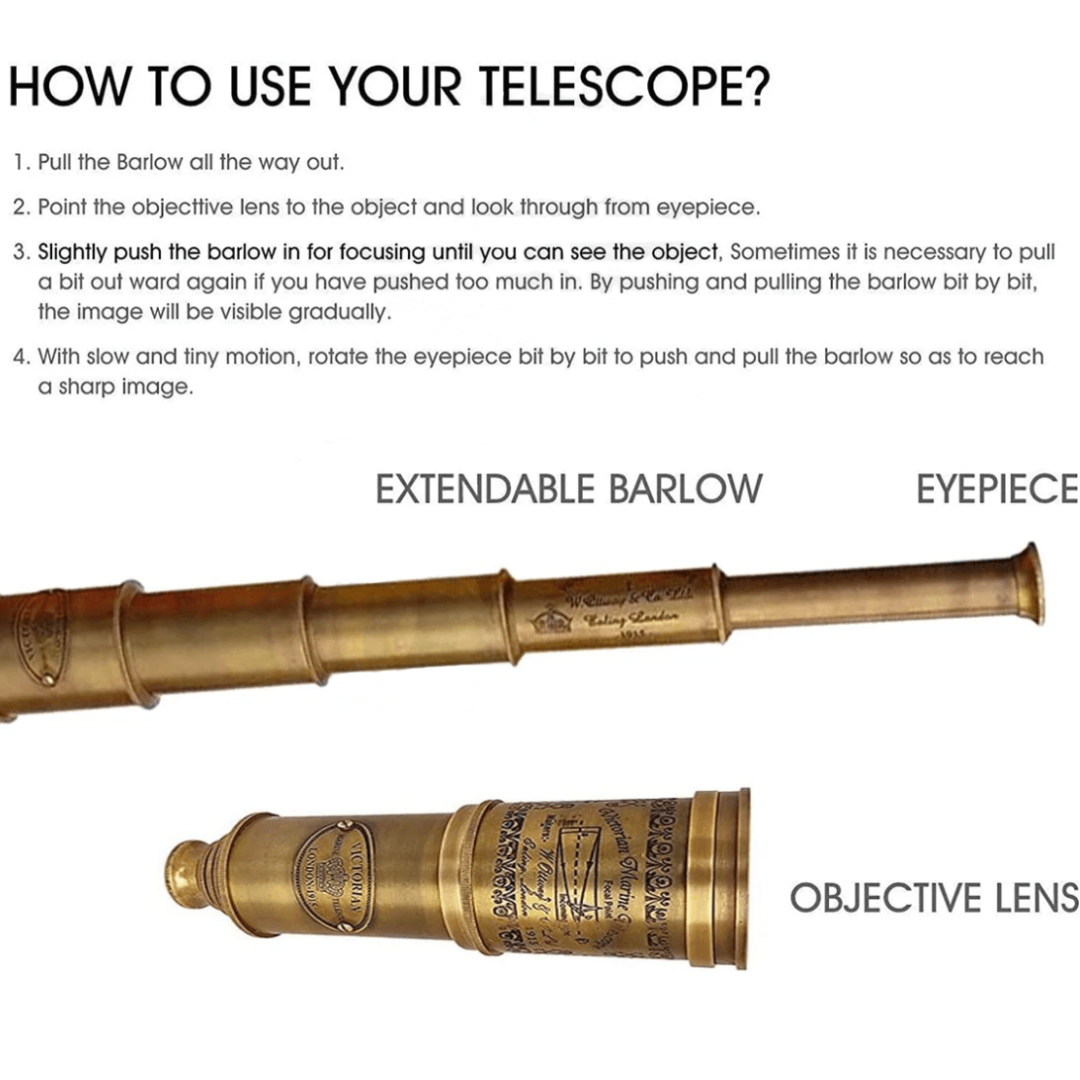 Personalized Engraved Antique Pirates Telescope