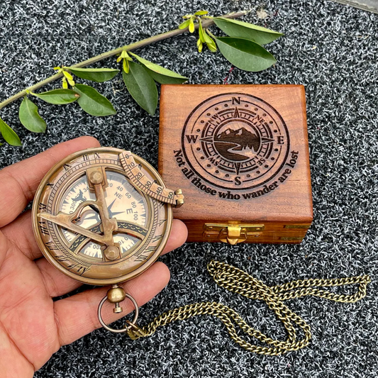 Personalized Engraved Sundial Compass