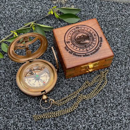 Personalized Engraved Sundial Compass