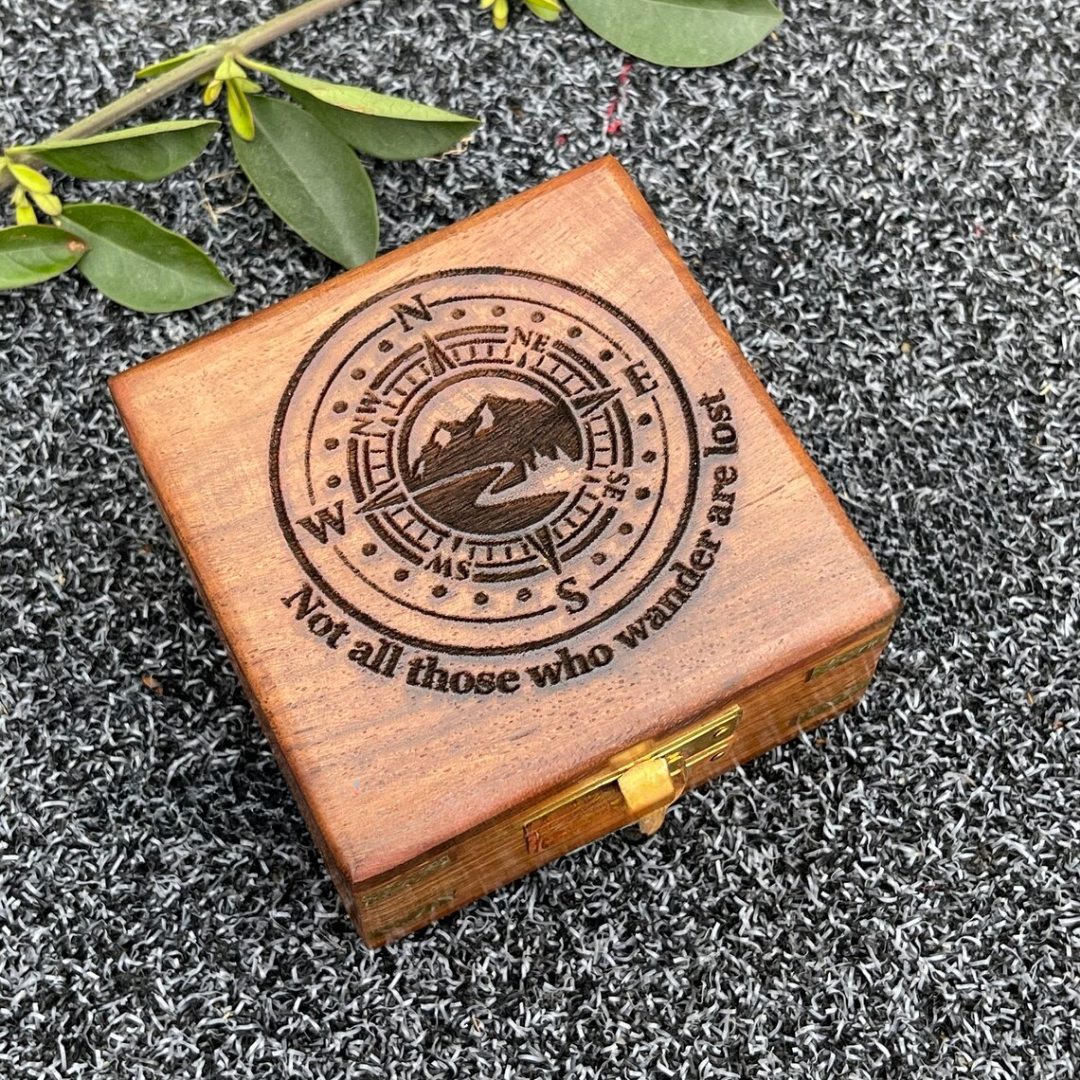 Personalized Engraved Sundial Compass