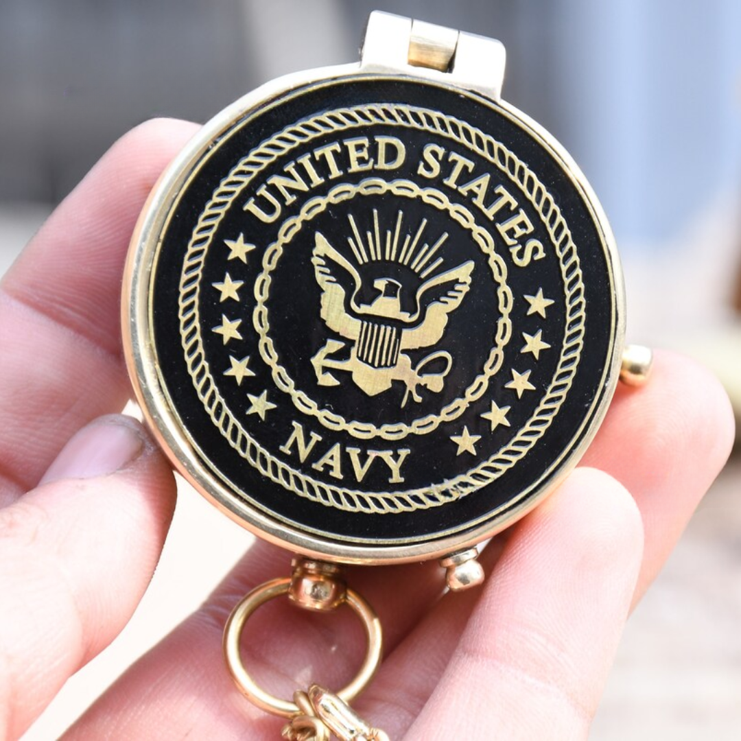 Personalized Engraved US Navy Compass