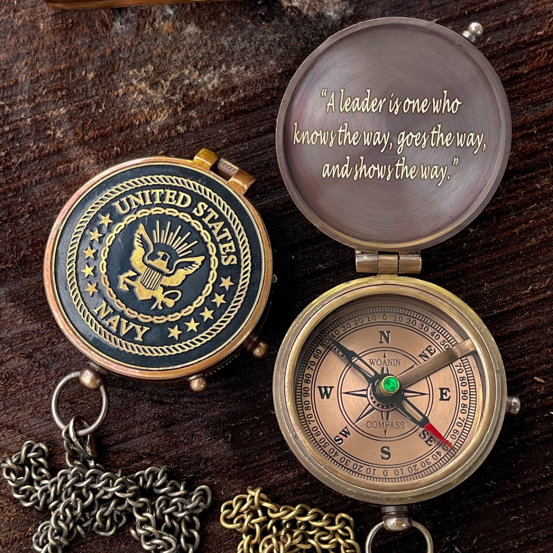 Personalized Engraved US Navy Compass