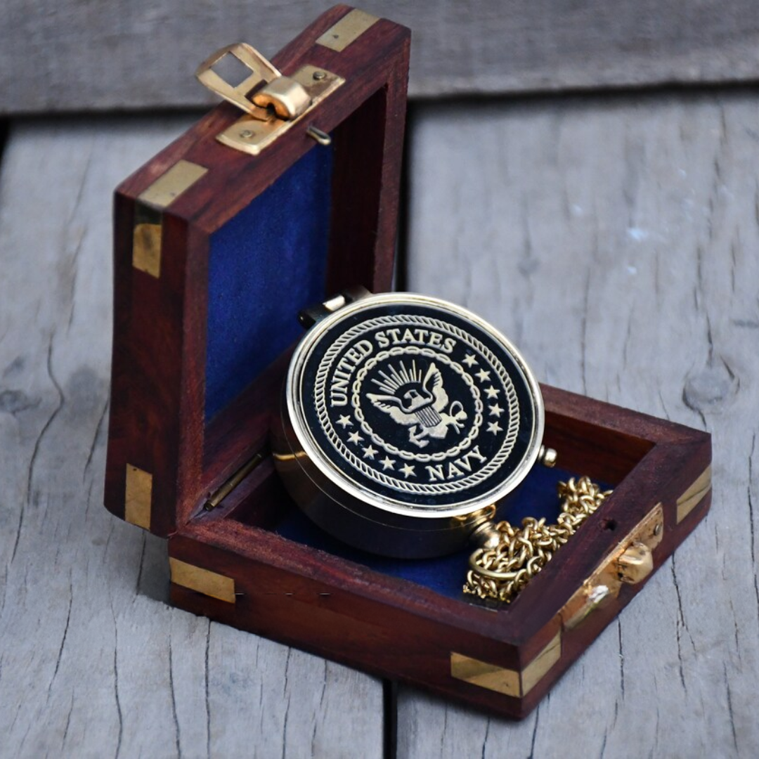 Personalized Engraved US Navy Compass