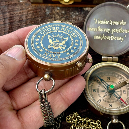 Personalized Engraved US Navy Compass