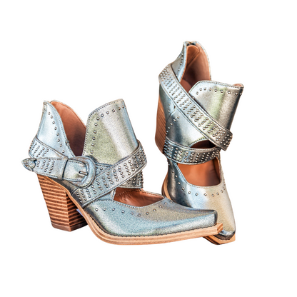 Fiona Ankle Boot in Silver