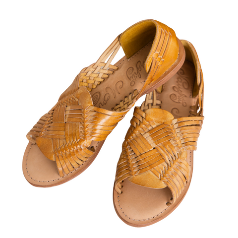 Tawakoni Woven Huarache Sandal in Mustard