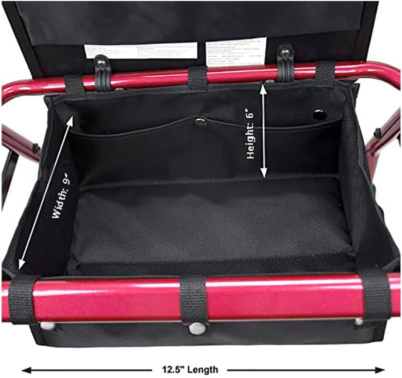 Four Wheel Rollator Tote Bag Organizer, Rollator Walker Under Seat Bag Flower Design