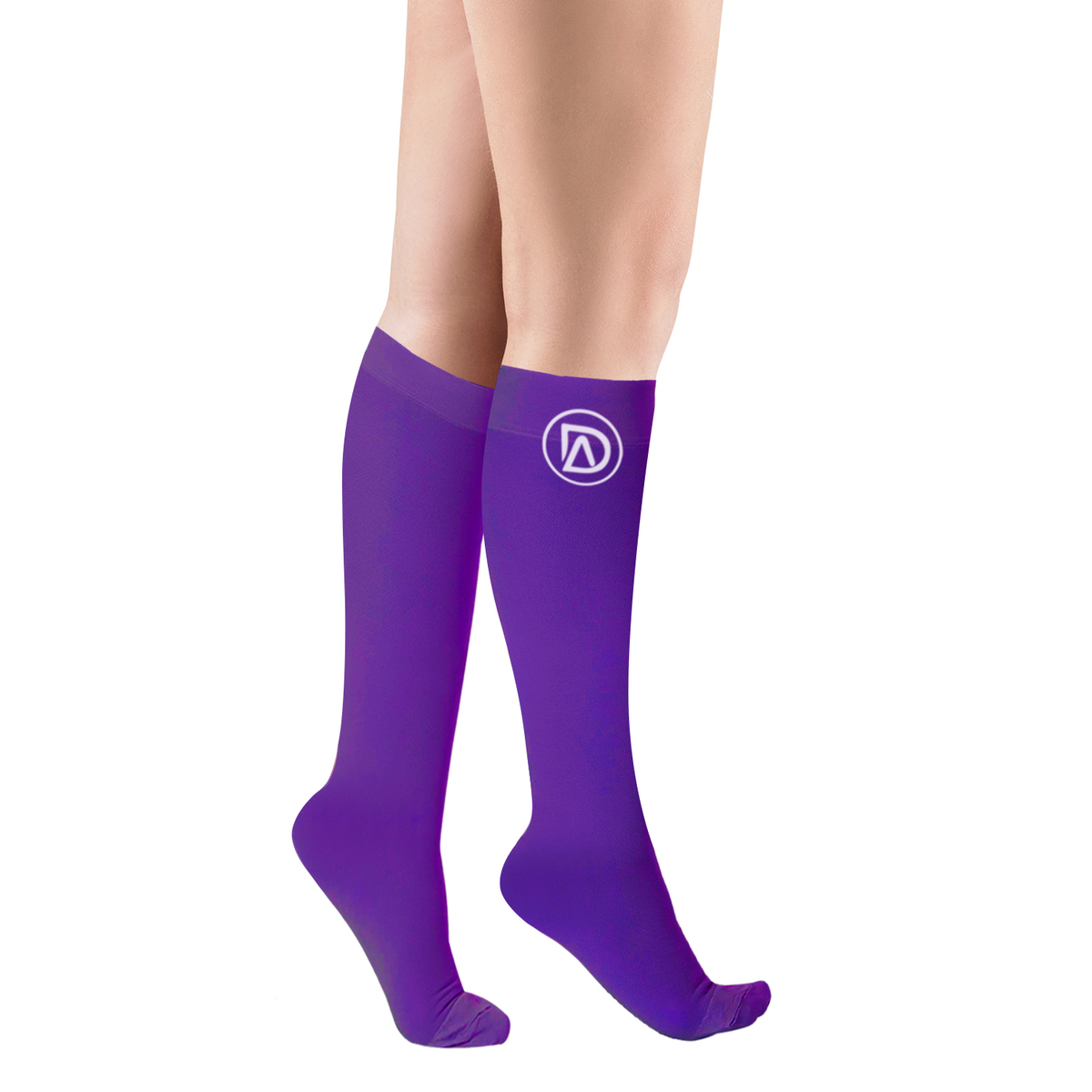 Dominion Active purple wide-calf compression socks