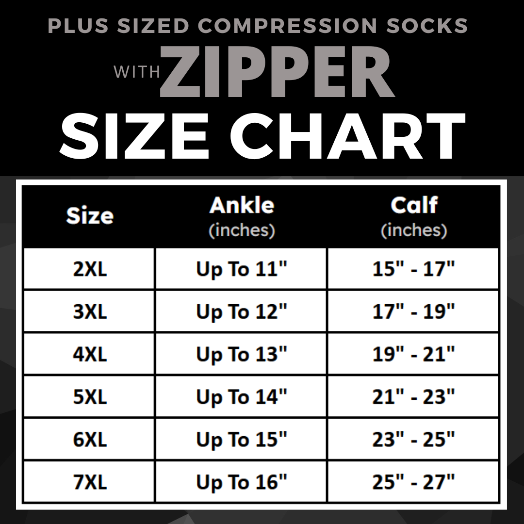 15-20mmHg Plus Size Compression Open Toe Socks with Zipper | Compression Closed Toe Socks with Zipper