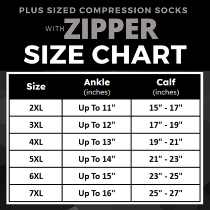 15-20mmHg Plus Size Compression Open Toe Socks with Zipper | Compression Closed Toe Socks with Zipper