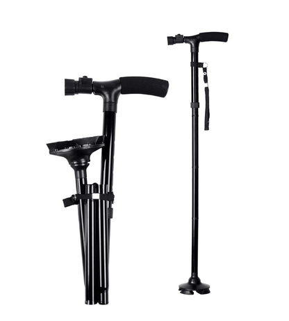 Adjustable Folding Cane, Walking Sticks with Led Light for Men and Women - TheGivenGet