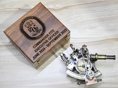Engraved Compass With Sextant