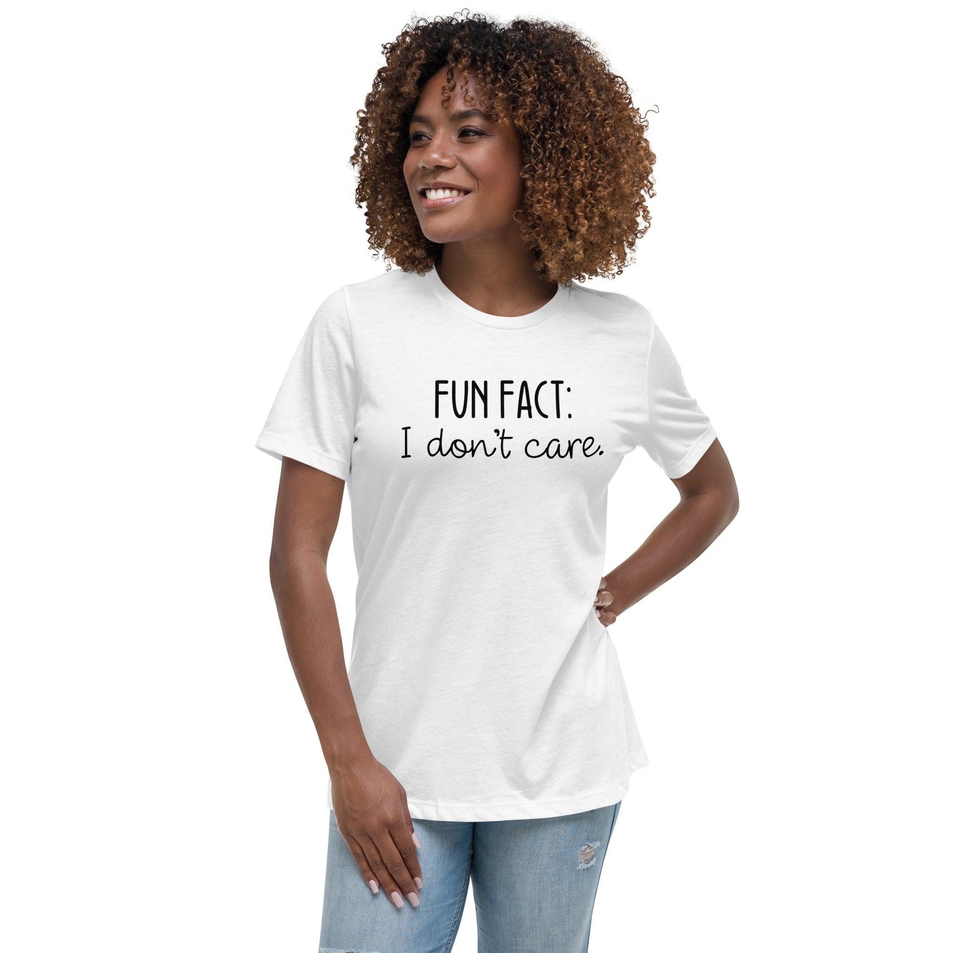 Fun Fact: I Don't Care O-neck Tri-blend T-Shirt - TheGivenGet